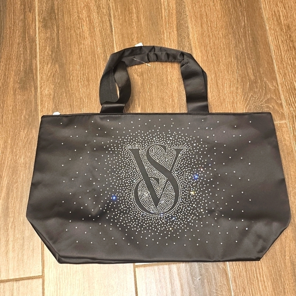 VICTORIA'S SECRET glitter VS Rhinestone satin bag